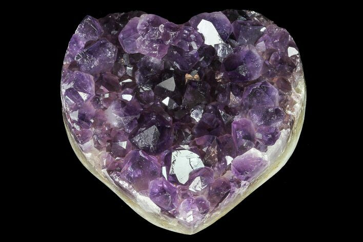 Purple Amethyst Crystal Heart - Uruguay #76771